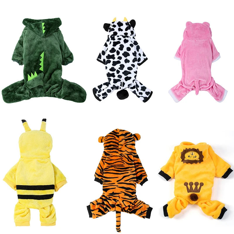 Dog Clothes; Soft Warm Fleece Dogs Jumpsuits. Clothing for Small Dogs.