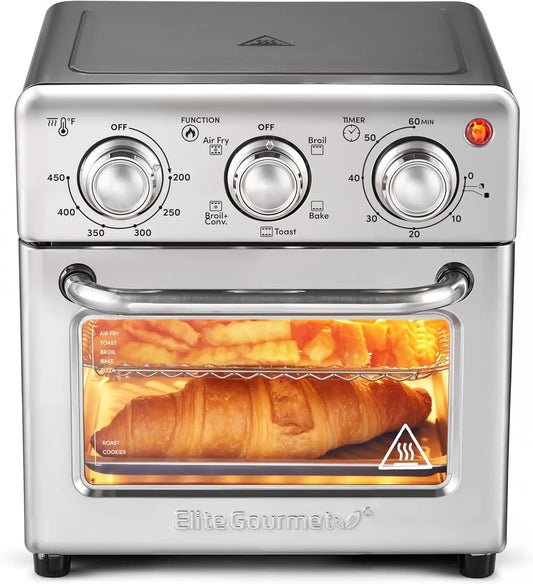 8.5Qt. Capacity Air Fryer Oven, Air Fry, Broil, Toast, Bake & Broil with Convection, Time and Temperature Controls