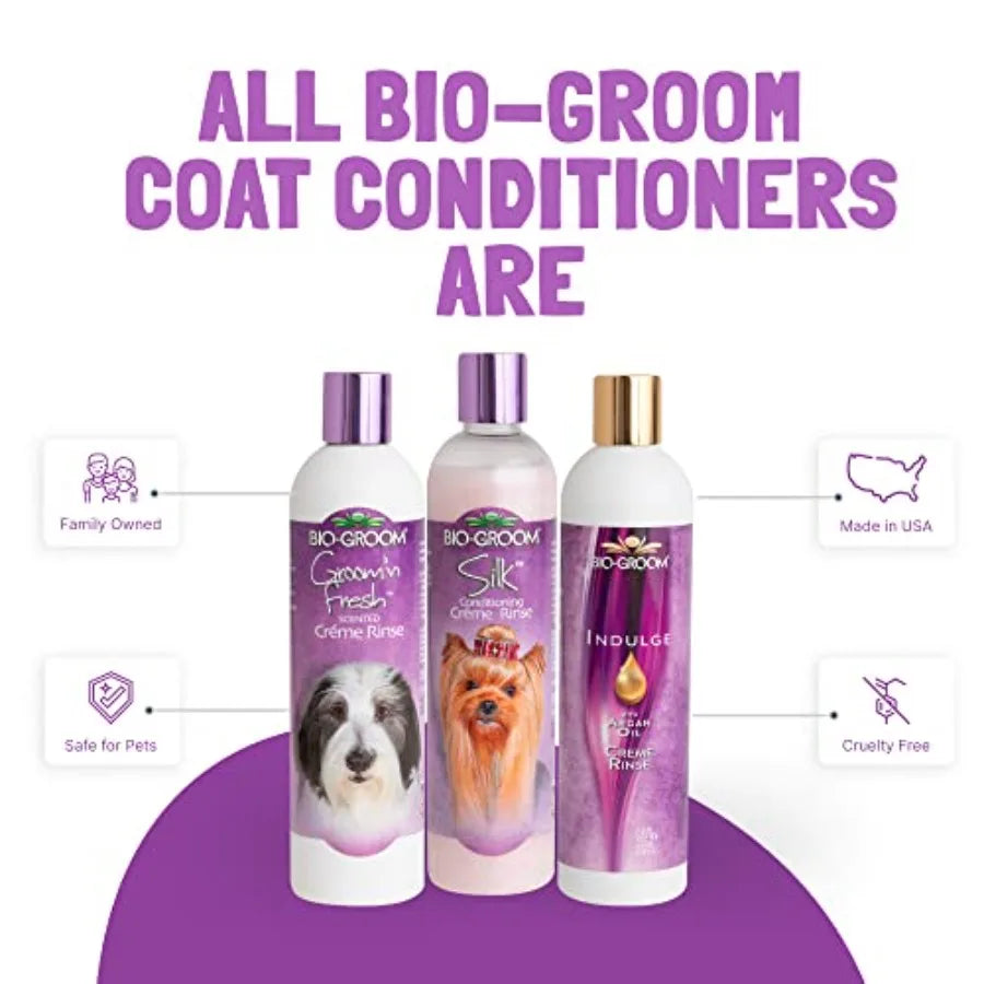 Dog Shampoo and Conditioner Set - Tearless Shampoo for Dogs, Puppies and Cats, Moisturizing Conditioner for Dry Skin -
