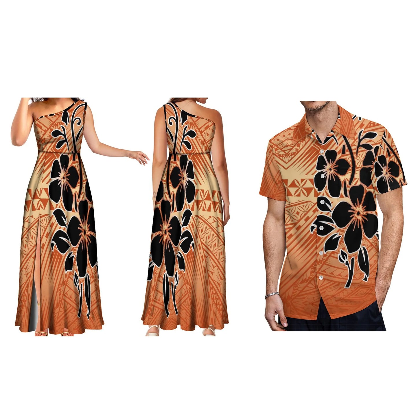 High Quality Customized Pacific Island Style Dress One Shoulder Sleeveless
