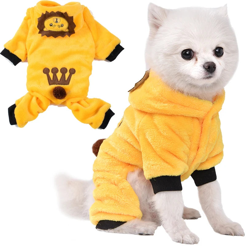 Dog Clothes; Soft Warm Fleece Dogs Jumpsuits. Clothing for Small Dogs.
