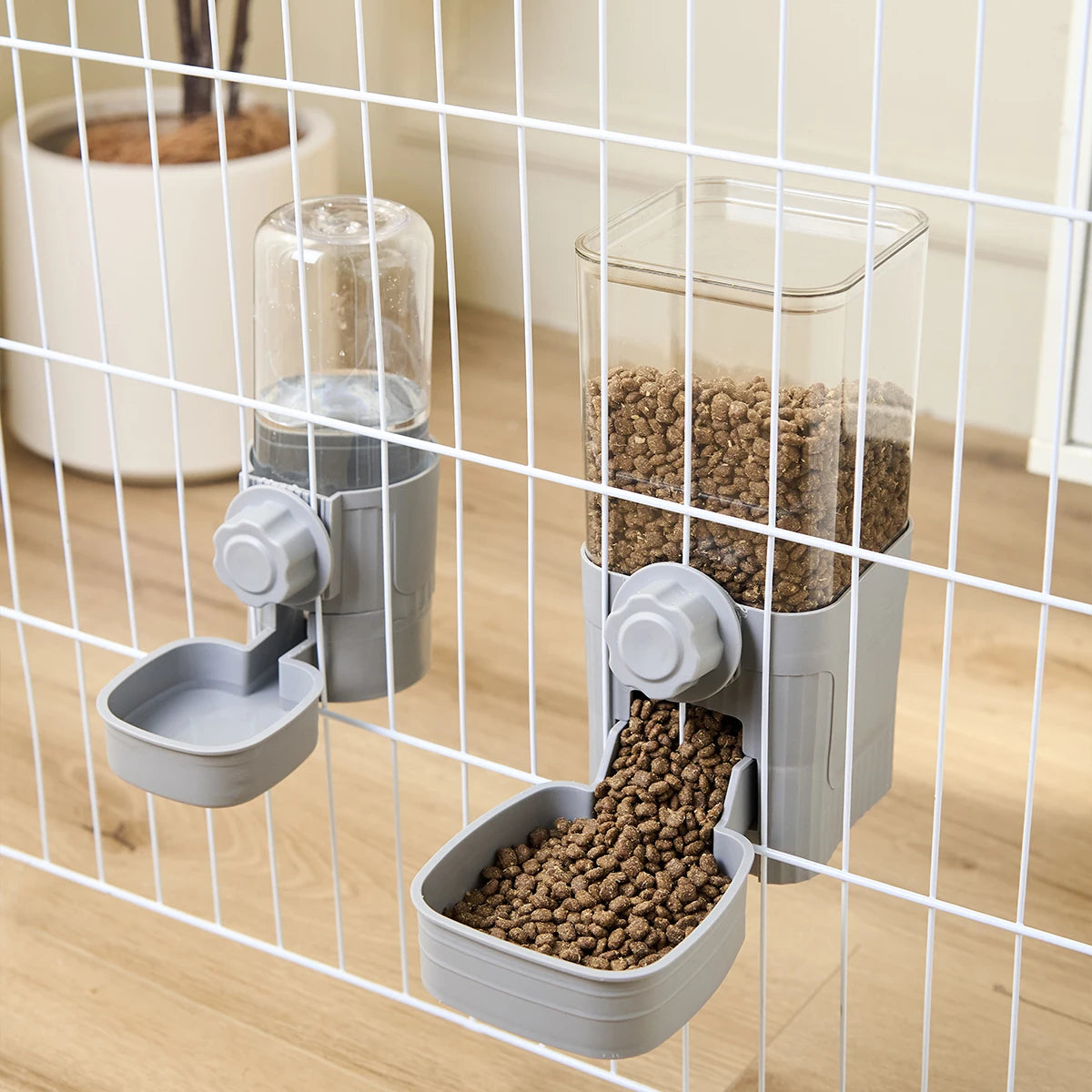 Automatic Hanging Pet Feeder & Water Bowl. Suitable for Small Pets