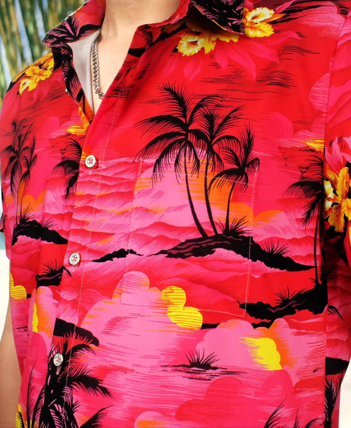 Hawaiian Shirt for Men: Beach Summer Mens Button Down Short Sleeve Shirt Tropical Vacation Casual Clothes