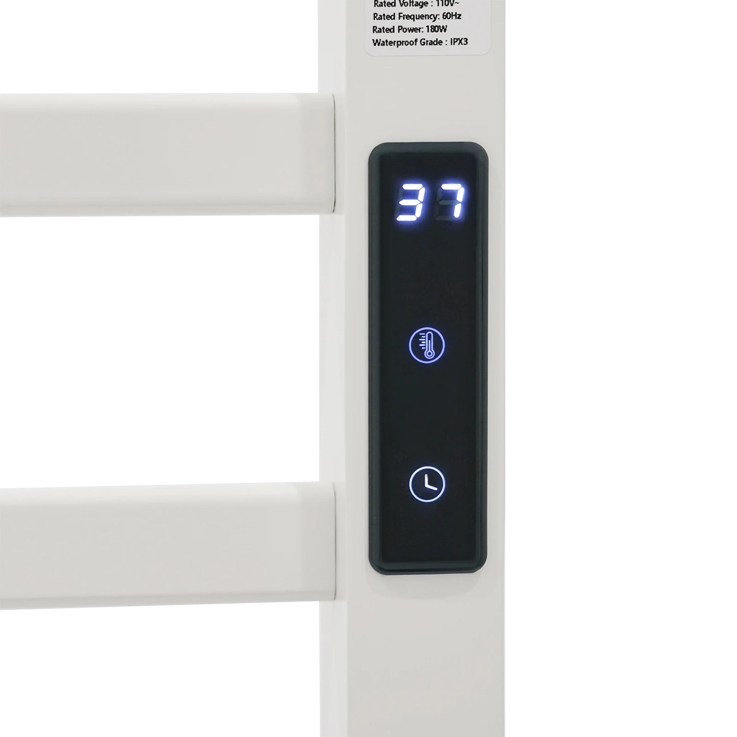 Electric Towel Warmer Rack 180W 45-65℃ 2-3min Fast Heating Floorstanding Sturdy Heated Towel Rack for Bathroom Hotel Spa