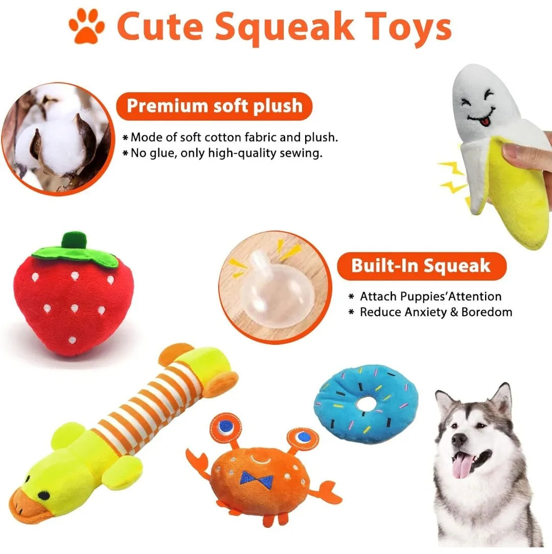 18 piece dog toys set chew rope toy for puppies durable braided tug and chew toys teething puppy toys pet dental care playtime