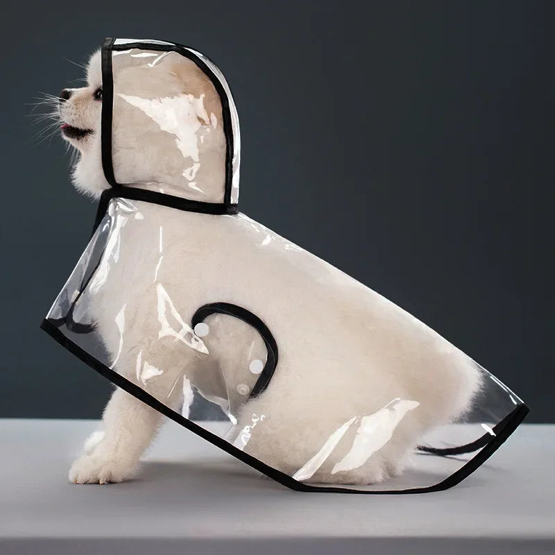 Pet Raincoat Transparent. Dog Raincoat Waterproof and Windproof.