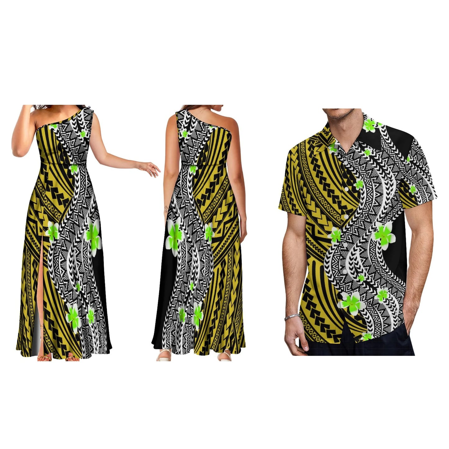 High Quality Customized Pacific Island Style Dress One Shoulder Sleeveless